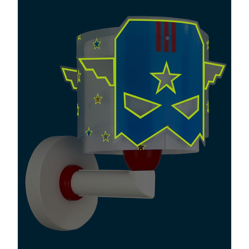 Dalber 61819 - Applique murale pour enfant BLUE HERO 1xE27/15W/230V