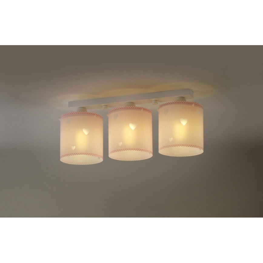 Dalber 62013S - Plafonnier enfant SWEET DREAMS 3xE27/60W/230V