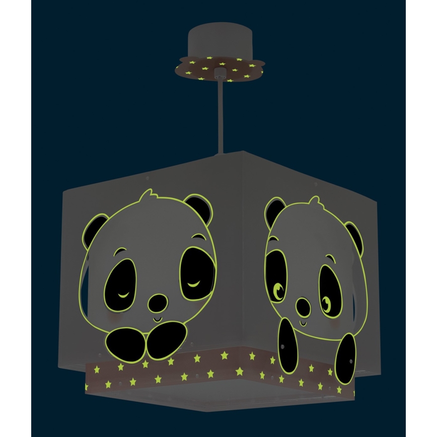 Dalber 63162S - Lustre enfant PANDA 1xE27/60W/230V rose