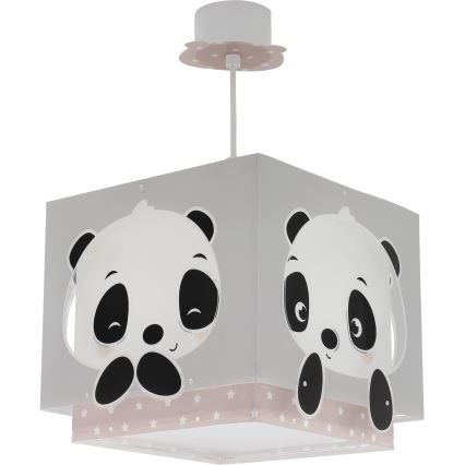 Dalber 63162S - Lustre enfant PANDA 1xE27/60W/230V rose