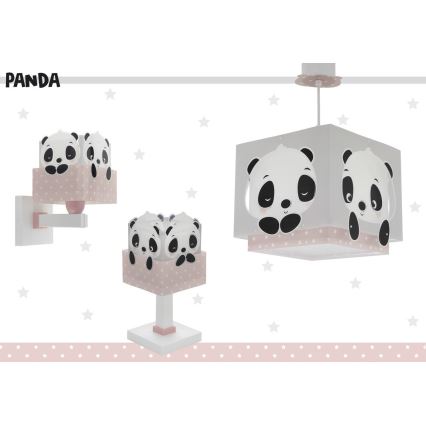 Dalber 63162S - Lustre enfant PANDA 1xE27/60W/230V rose