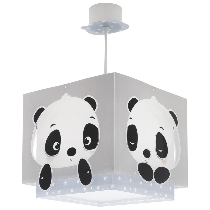 Dalber 63162T - Lustre enfant PANDA 1xE27/60W/230V bleu