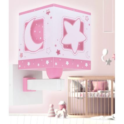 Dalber 63239S - Applique murale enfant MOONLIGHT 1xE27/15W/230V rose