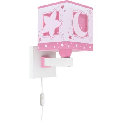 Dalber 63239S - Applique murale enfant MOONLIGHT 1xE27/15W/230V rose