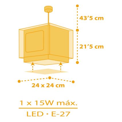 Dalber 63402 - Suspension pour enfant MY FARM 1xE27/15W/230V