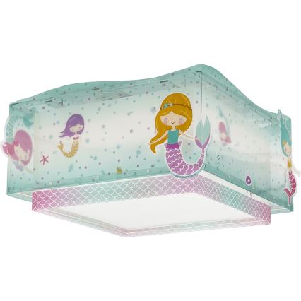 Dalber 63446 - Plafonnier enfant MERMAIDS 2xE27/60W/230V