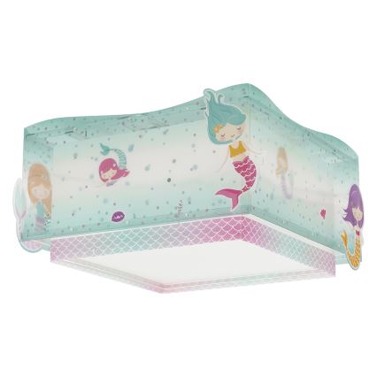 Dalber 63446 - Plafonnier enfant MERMAIDS 2xE27/60W/230V