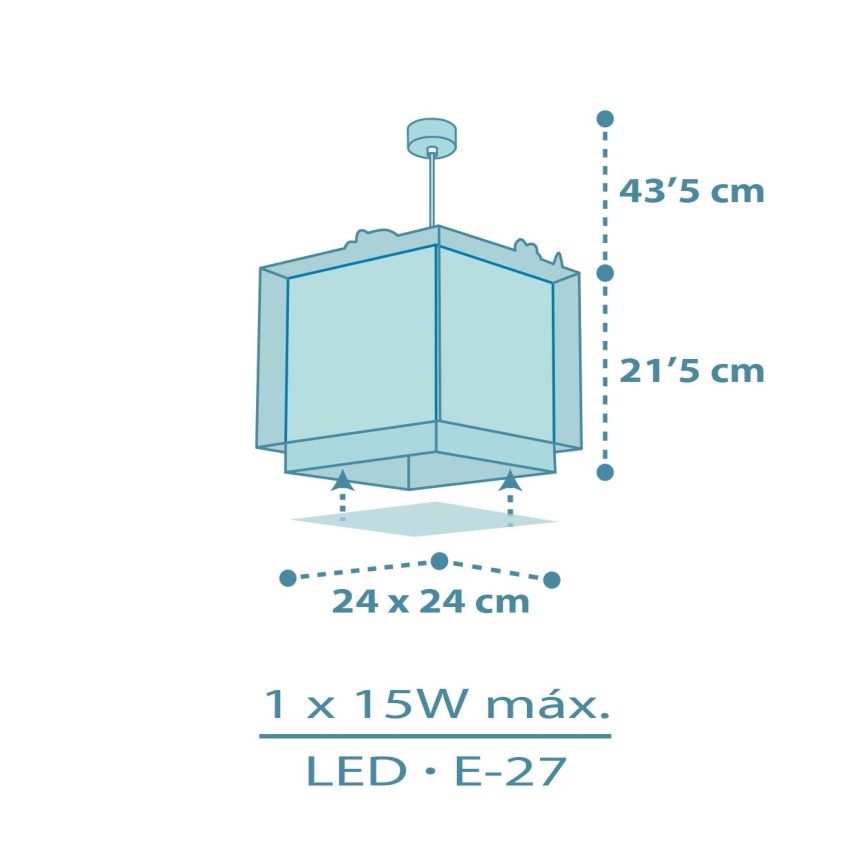 Dalber 63452 - Lustre BABY DINOS pour chambre d'enfant 1xE27/15W/230V multicolore