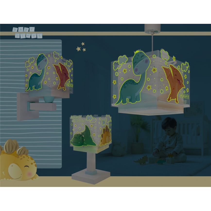 Dalber 63459 - Lampe murale pour enfants BABY DINOS 1xE27/15W/230V multicolore