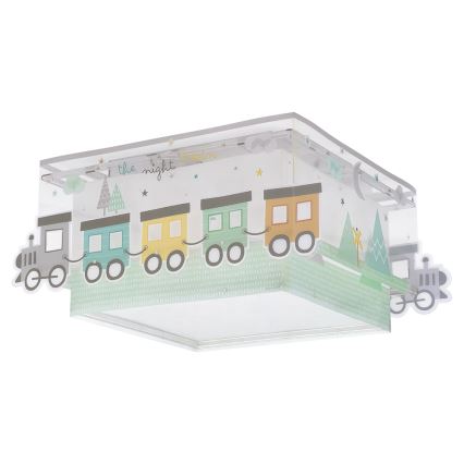 Dalber 63536 - Plafonnier enfant TRAIN 2xE27/60W/230V