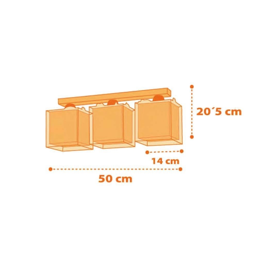Dalber 64403 - Plafonnier enfant MY LITTLE FARM 3xE27/60W/230V