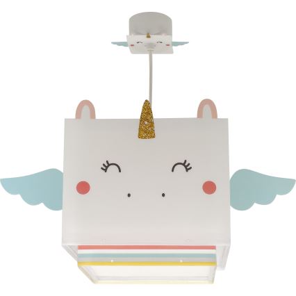 Dalber 64592 - Suspension pour enfant LITTLE UNICORN 1xE27/15W/230V