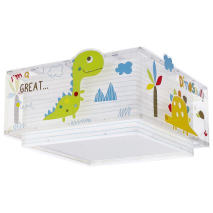 Dalber 73456 - Plafonnier enfant DINOS 2xE27/60W/230V