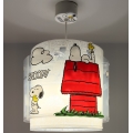 Dalber 76302 - Lustre pour enfant SNOOPY 1xE27/15W/230V blanc/rouge