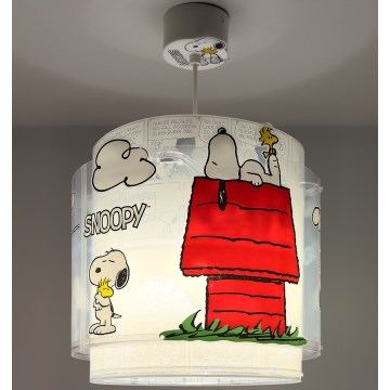 Dalber 76302 - Lustre pour enfant SNOOPY 1xE27/15W/230V blanc/rouge