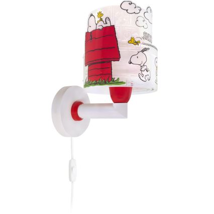 Dalber 76309 - Applique murale pour enfants SNOOPY 1xE27/15W/230V blanc/rouge