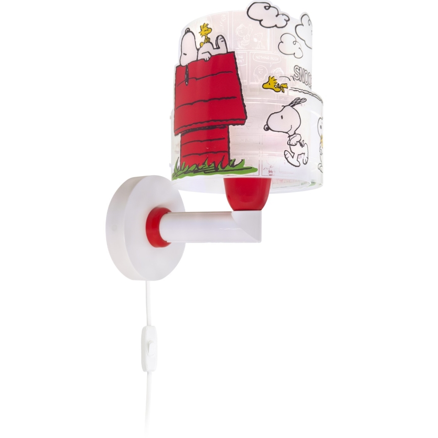 Dalber 76309 - Applique murale pour enfants SNOOPY 1xE27/15W/230V blanc/rouge