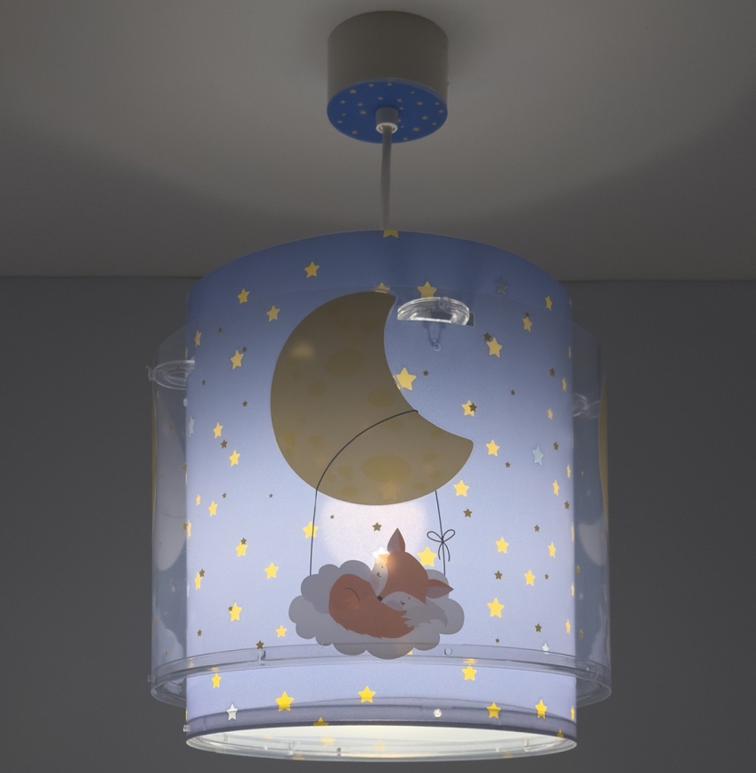 Dalber 76632 - Lustre pour enfant MOON DREAMS 1xE27/15W/230V bleu