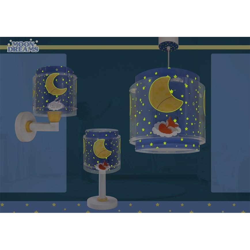 Dalber 76632 - Lustre pour enfant MOON DREAMS 1xE27/15W/230V bleu