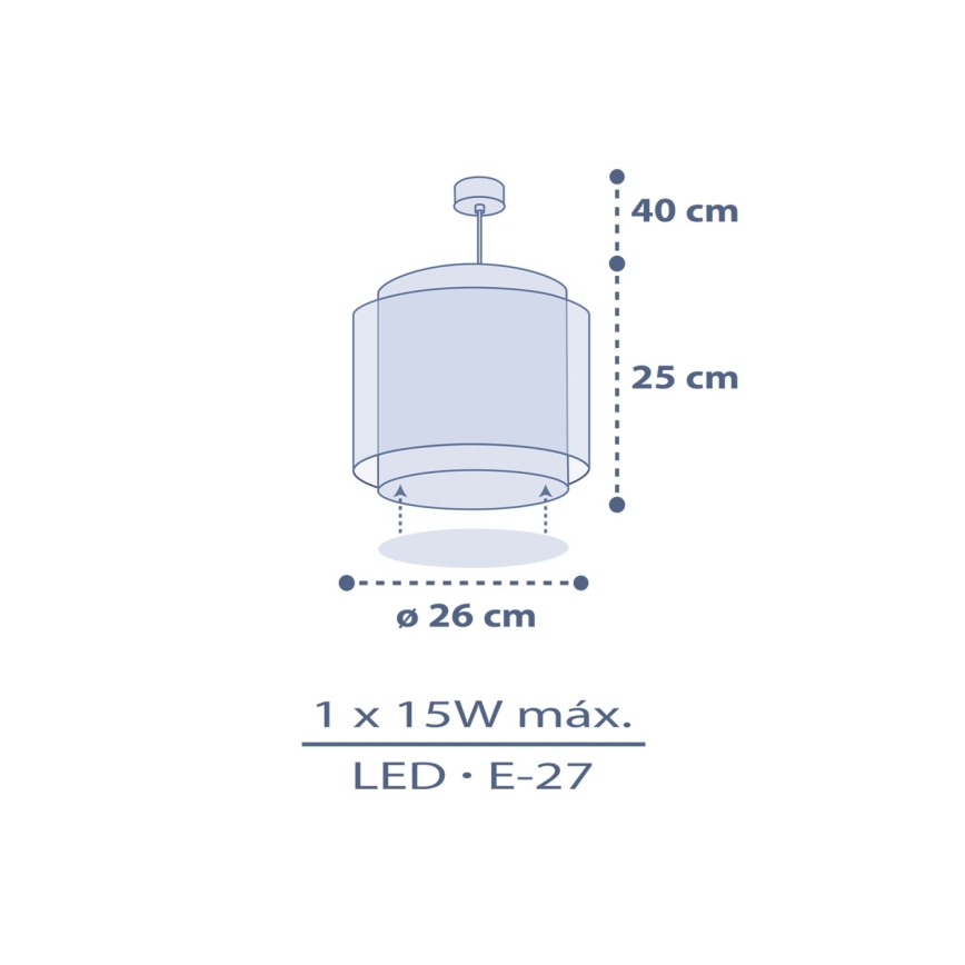 Dalber 76632 - Lustre pour enfant MOON DREAMS 1xE27/15W/230V bleu