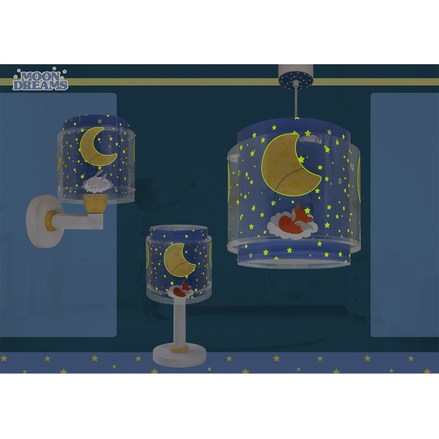 Dalber 76639 - Applique murale pour enfants MOON DREAMS 1xE27/15W/230V bleue