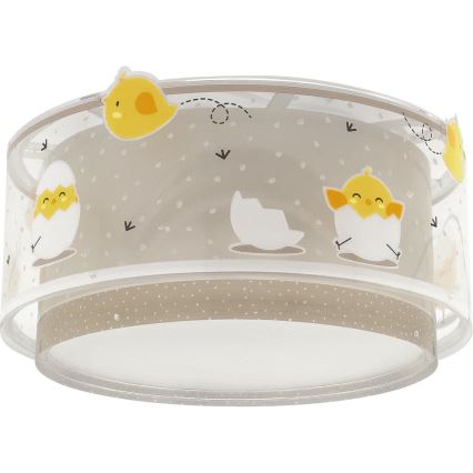 Dalber 76876 - Plafonnier enfant BABY CHICK 2xE27/15W/230V