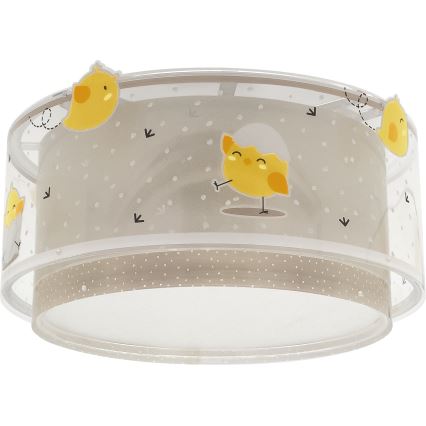 Dalber 76876 - Plafonnier enfant BABY CHICK 2xE27/15W/230V