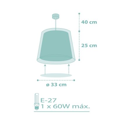 Dalber 81172H - Suspension pour enfant DREAM FLOWERS 1xE27/60W/230V