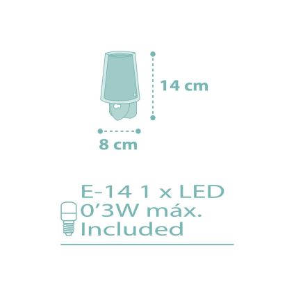 Dalber 81175H - Petite Lampe LED pour prise DREAM FLOWERS 1xE14/0,5W/230V
