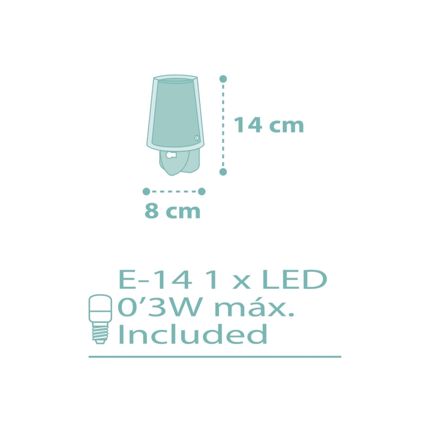 Dalber 81175H - Petite Lampe LED pour prise DREAM FLOWERS 1xE14/0,5W/230V