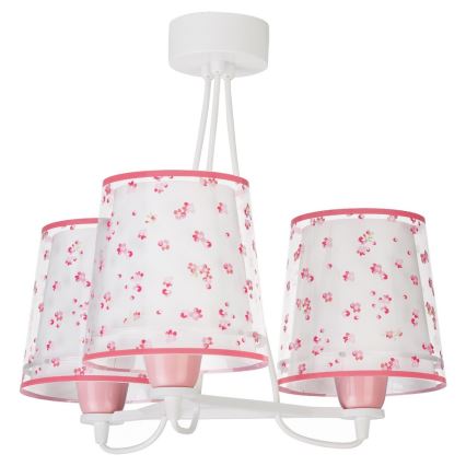 Dalber 81177S - Suspension pour enfant DREAM FLOWERS 3xE27/60W/230V