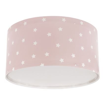 Dalber 82216S - Plafonnier enfant STAR LIGHT 2xE27/60W/230V rose