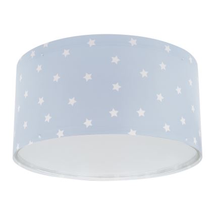 Dalber 82216T - Plafonnier enfant STAR LIGHT 2xE27/60W/230V bleu