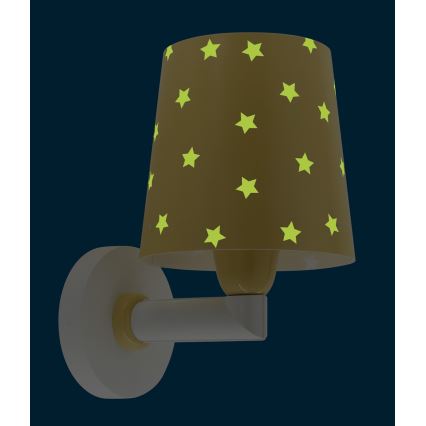 Dalber 82219A - Applique murale enfant STAR LIGHT 1xE27/60W/230V jaune