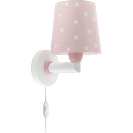 Dalber 82219S - Applique murale enfant STAR LIGHT 1xE27/60W/230V rose