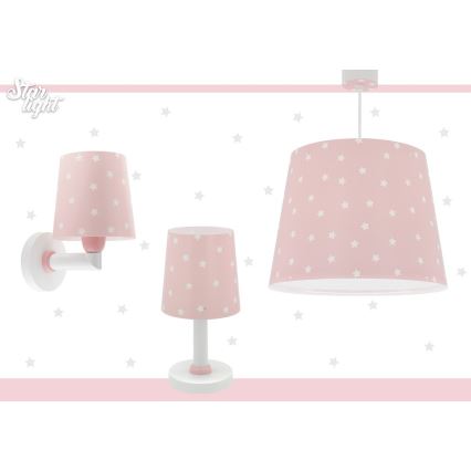 Dalber 82219S - Applique murale enfant STAR LIGHT 1xE27/60W/230V rose