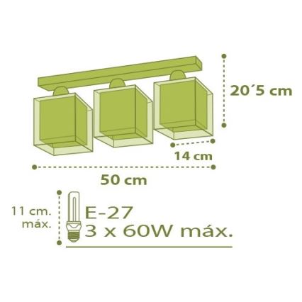 Dalber D-11673 - Plafonnier pour enfant MY SWEET HOME 3xE27/60W/230V