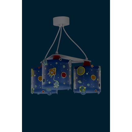 Dalber D-41344 - Suspension enfant PLANETS 3xE27/60W/230V