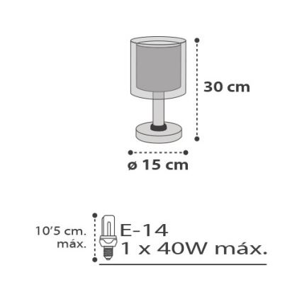 Dalber D-41411E - Lampe de table enfant CLOUDS 1xE14/40W/230V