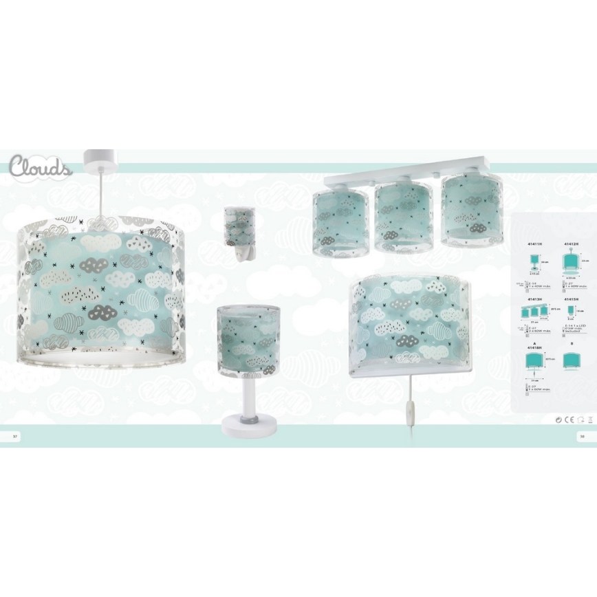 Dalber D-41415H - Veilleuse LED CLOUDS 1xE14/0,5W/230V