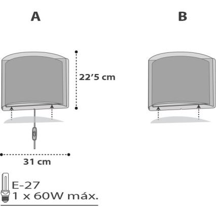 Dalber D-41418E - Applique murale enfant CLOUDS 1xE27/60W/230V