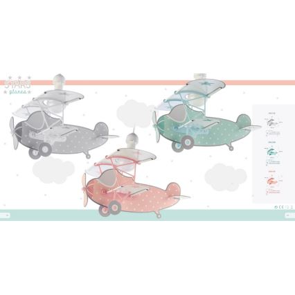 Dalber D-54212S - Suspension enfant STARS PLANES 1xE27/60W/230V