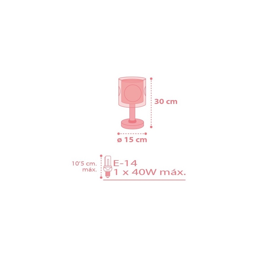 Dalber D-70911 - Lampe de table enfant SWEET DANCE 1xE14/40W/230V