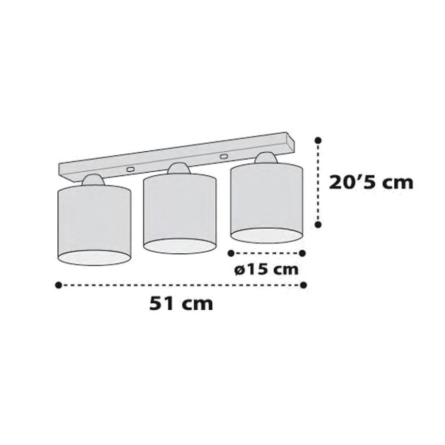 Dalber D-72273 - Plafonnier enfant ABC 3xE27/60W/230V