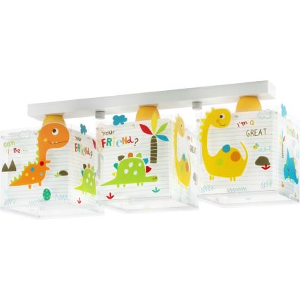 Dalber D-73453 - Plafonnier enfant DINOS 3xE27/60W/230V