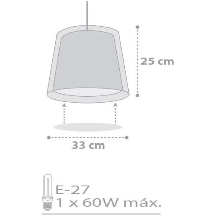 Dalber D-81212H - Suspension enfant STARS 1xE27/60W/230V