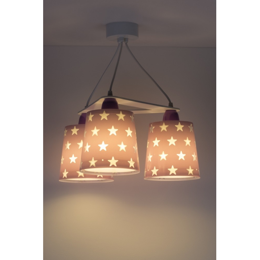 Dalber D-81214L - Suspension pour enfant STARS 3xE27/60W/230V