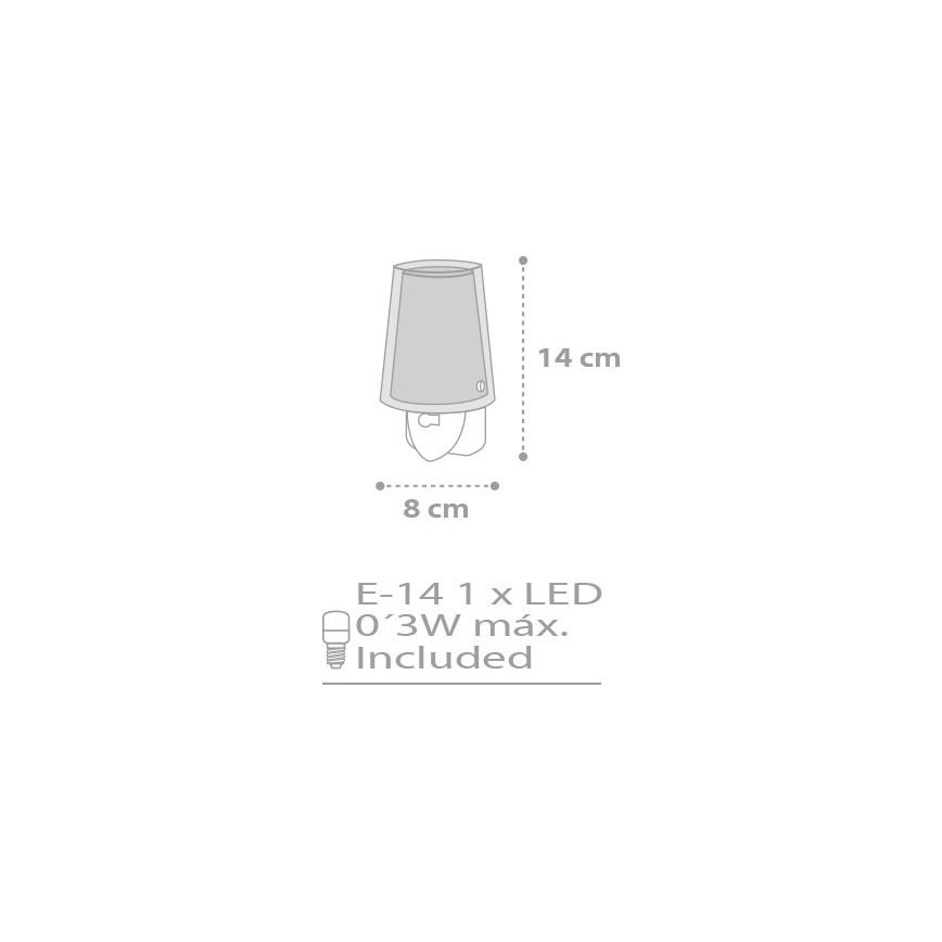 Dalber D-81215L - Veilleuse LED STARS 1xE14/0,5W/230V