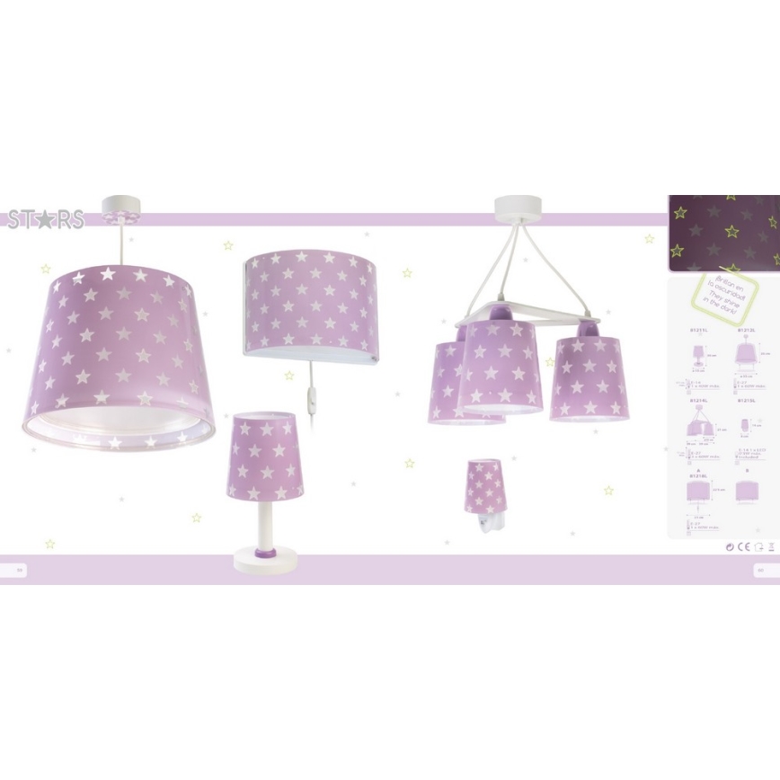 Dalber D-81215L - Veilleuse LED STARS 1xE14/0,5W/230V