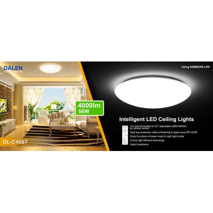 Dalen DL-C408T - Plafonnier LED à intensité modulable CLASSIC LED/56W/230V